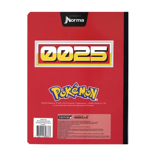 Cuaderno Cosido 50 Hojas Linea Corriente Pokemon - Pikachu Estrellas