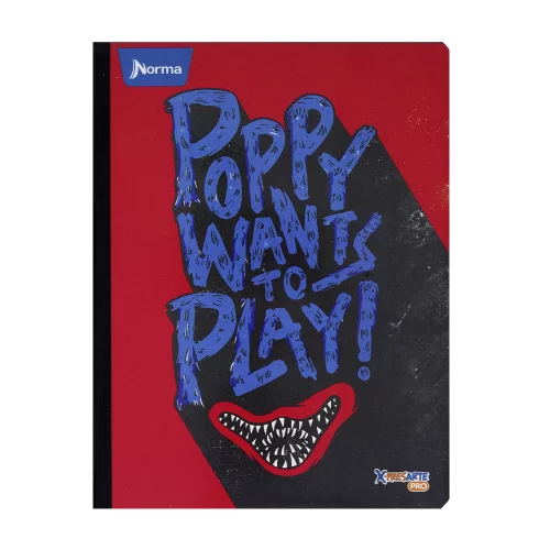 Cuaderno Cosido 50 Hojas Linea Corriente Poppy Playtime - Poppy Wants To Play