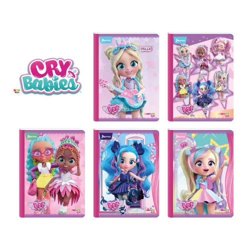 Cuaderno Cosido Cry Babies 100 Hojas 1 Materia Cuadriculado Colombia