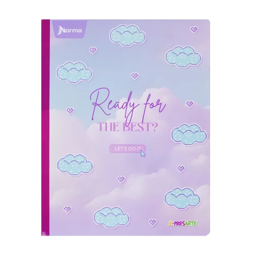 Cuaderno cosido femenino 100 hojas línea corriente X-presarte - ready for
