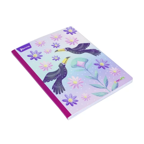 Cuaderno cosido femenino 50 hojas línea corriente X-presarte - tucanes