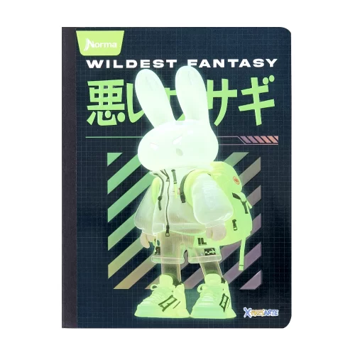 Cuaderno cosido masculino 100 hojas línea corriente X-presarte - wildest fantasy