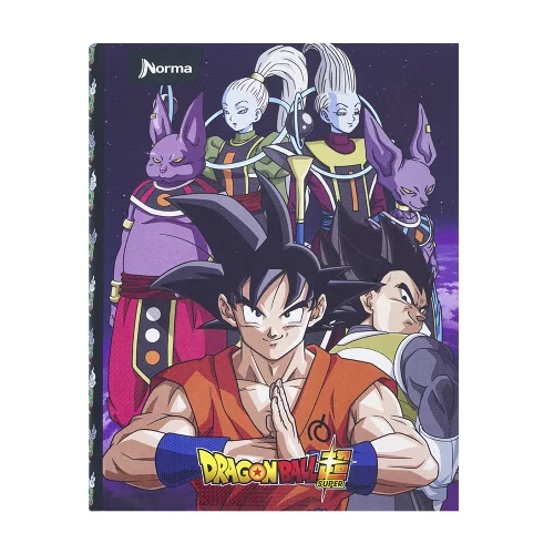Cuaderno Cosido tapa dura 90 Hojas Cuadriculado Dragon Ball - Bills / Vados / Champa