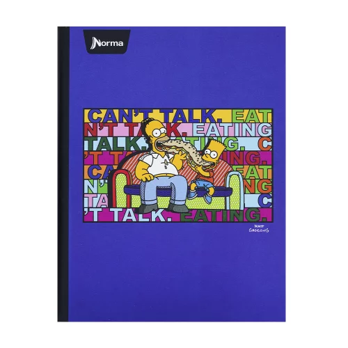 Cuaderno Cosido tapa dura 90 Hojas Cuadriculado Los Simpsons - Sandwich Xl