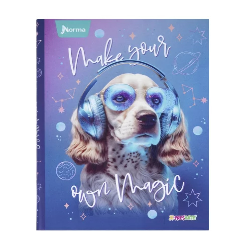 Cuaderno cosido tapa dura femenino 90 hojas cuadriculado X-presarte - magic
