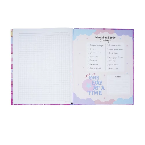 Cuaderno cosido tapa dura femenino 90 hojas cuadriculado X-presarte - ready for