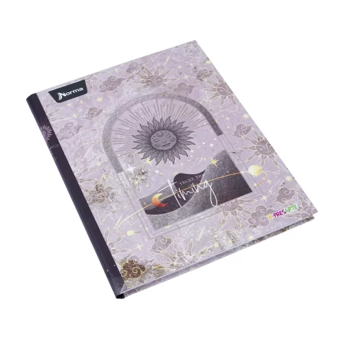 Cuaderno cosido tapa dura femenino 90 hojas cuadriculado X-presarte -timing