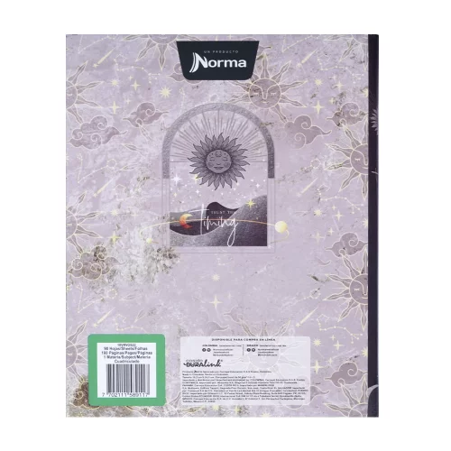 Cuaderno cosido tapa dura femenino 90 hojas cuadriculado X-presarte -timing