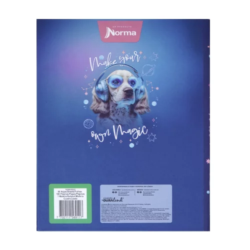 Cuaderno cosido tapa dura femenino 90 hojas línea corriente X-presarte - magic