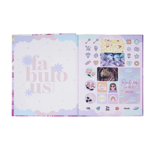 Cuaderno cosido tapa dura femenino 90 hojas línea corriente X-presarte - ready for