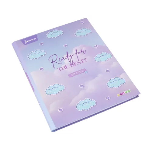 Cuaderno cosido tapa dura femenino 90 hojas línea corriente X-presarte - ready for