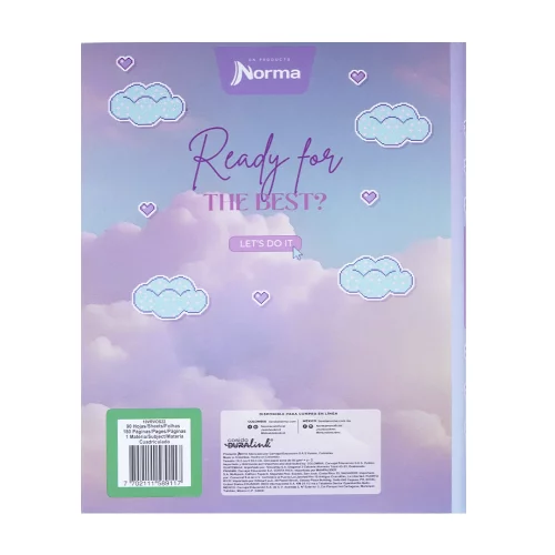 Cuaderno cosido tapa dura femenino 90 hojas línea corriente X-presarte - ready for