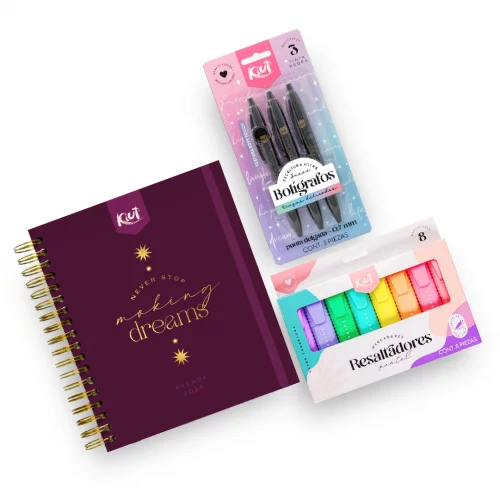 Kit crea tu magia 2026  Agenda + Bolígrafos + Resaltadores