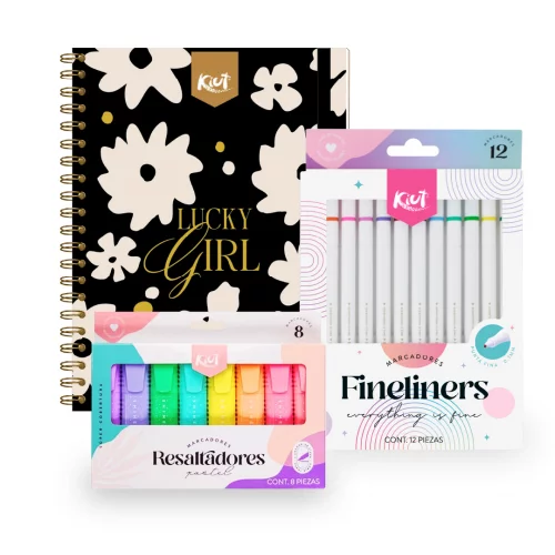 Kit Mi Planeador Favorito + Agenda Permanente + Resaltadores + Fineliners