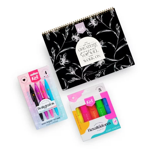 Kit Organización Eficiente 2026 Planeador + Resaltadores + Bolígrafos