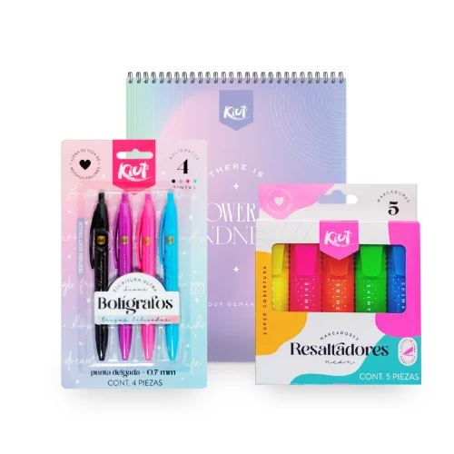 Kit Tiempo en Orden 2026 Planeador + Resaltadores + Bolígrafos