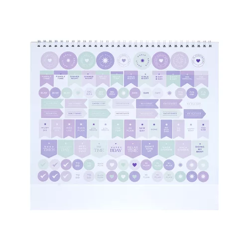 Planeador Mensual Kiut 2026 Black And White