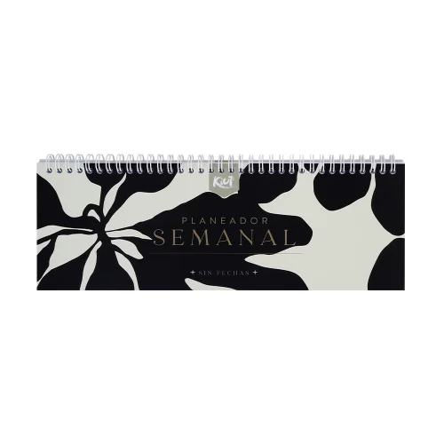 Planeador Semanal Kiut 2025 Black And White (Sin fecha)
