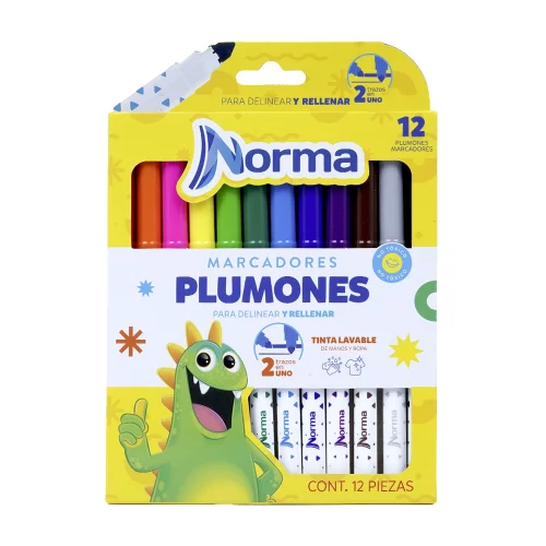 Plumones Norma Lavables  X12 und