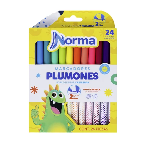 Plumones Norma Lavables  X24