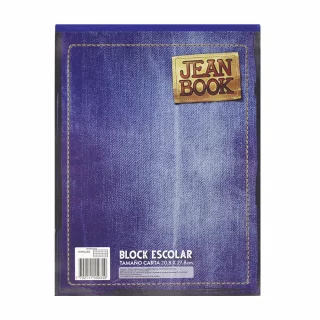 Block Carta Cuadriculado Jean Book Denim Azul Oscuro