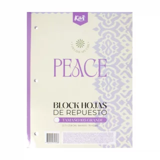 Block Repuesto Kiut Carta Cuadriculado Peace