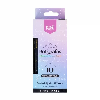 Caja Lapiceros Negros Kiut X 10 Und