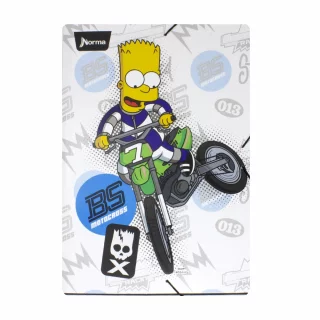 Carpeta Escolar Carton Los Simpsons - Motocross