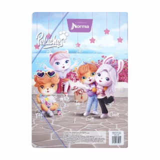 Carpeta Escolar Carton Peluches - Burbujas