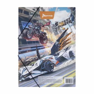 Carpeta Escolar Carton Street Racer - F1 Vs Moto