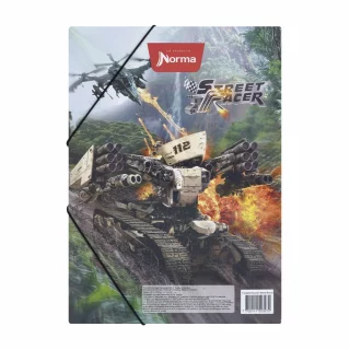 Carpeta Escolar Carton Street Racer - Guerra Tanques