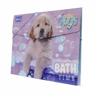 Carpeta Fuelle Carton Dogs - Bath Time
