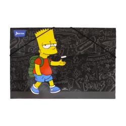 Carpeta Fuelle Carton Simpsons  1 Bart Mochila Verde
