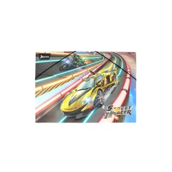 Carpeta Fuelle Carton Street Racer  4 Carro Amarillo