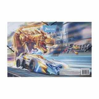 Carpeta Fuelle Carton Street Racer Perro 3 Cabezas