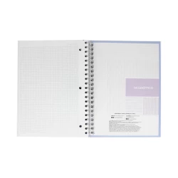 Cuaderno Argollado Durabook 105 Academico 160 Hojas 5 Materias Cuadriculado   3 Verde Menta