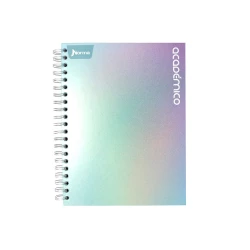 Cuaderno Argollado Durabook 105 Academico 175 Hojas 7 Materias Cuadriculado 6 Holografico Pastel