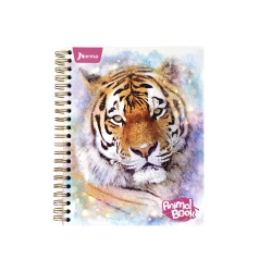 Cuaderno Argollado Durabook 105 Animal Book 175 Hojas 7 Materias Cuadriculado    5 Tigre