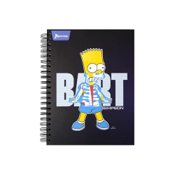 Cuaderno Argollado Durabook 105 The Simpsons 160 Hojas Cuadriculado    1 Bart