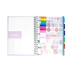 Cuaderno Argollado Durabook 95 Academico Femenino 175 Hojas 7 Materias Mixto   2 Verde Menta