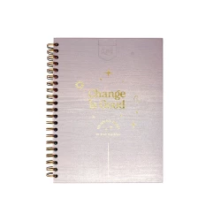 Cuaderno Argollado Durabook Cuero Kiut Grande 160 Hojas 5 Materias Cuadriculado Change Is Good