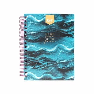 Cuaderno Argollado Durabook Kiut Grande 160 Hojas 5 Materias Cuadriculado Let The Sea