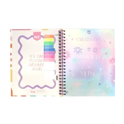 Cuaderno Argollado Durabook Kiut Grande 160 Hojas 5 Materias Mixto You Are Infinite