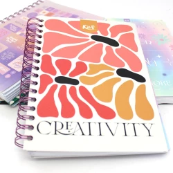 Cuaderno Argollado Durabook Kiut Mediano 160 Hojas 5 Materias Cuadriculado Creativity