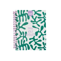 Cuaderno Argollado Durabook Kiut Mediano 175 Hojas 7 Materias Mixto You Are Infinite