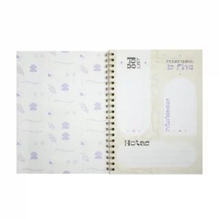 Cuaderno Argollado Durabook Platino Cuero Grande Kiut 80 Hojas Cuadriculado  Be Kind