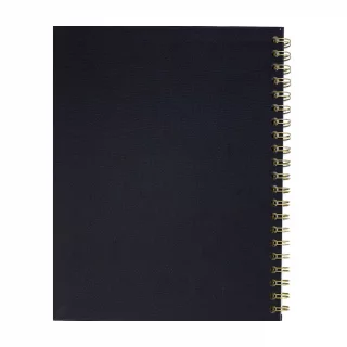 Cuaderno Argollado Durabook Platino Cuero Grande Kiut 80 Hojas Cuadriculado  Be Kind