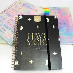 Cuaderno Argollado Durabook Platino Grande Kiut 175 Hojas 7 Materias Cuadriculado Have More Fun