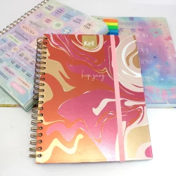 Cuaderno Argollado Durabook Platino Grande Kiut 175 Hojas 7 Materias Cuadriculado Keep Going