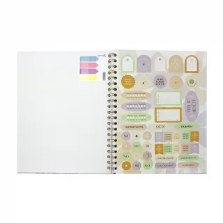 Cuaderno Argollado Durabook Platino Grande Kiut 80 Hojas Cuadriculado  No Better Time